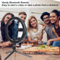 Hot 10 inci Remote Control Remote Selfie Fotographic Ring Light Dengan Tripod Stand untuk Tiktok Makeup dan Live Stream